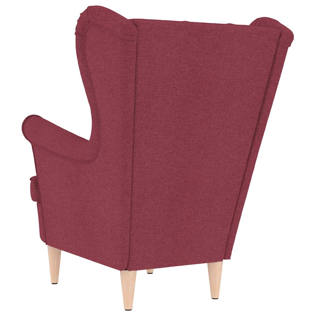 vidaXL Poltrona Rosso Vino 74x84x100 cm in Tessuto