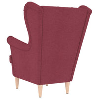 vidaXL Poltrona Rosso Vino 74x84x100 cm in Tessuto