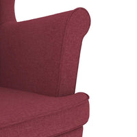 vidaXL Poltrona Rosso Vino 74x84x100 cm in Tessuto