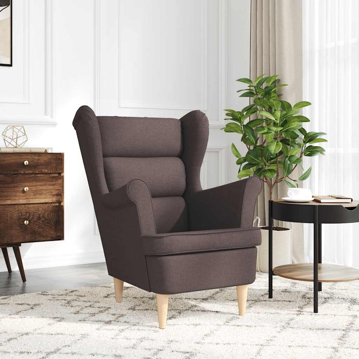 vidaXL Poltrona Marrone Scuro 74x84x100 cm in Tessuto