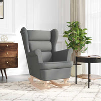 Sedia a Dondolo Grigio Scuro 74x90x102 cm in Tessuto 4016920