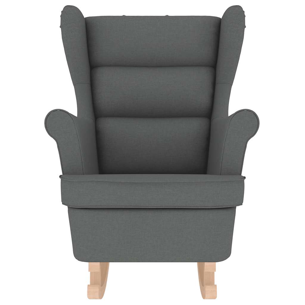 Sedia a Dondolo Grigio Scuro 74x90x102 cm in Tessuto 4016920