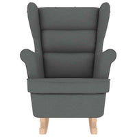 Sedia a Dondolo Grigio Scuro 74x90x102 cm in Tessuto 4016920