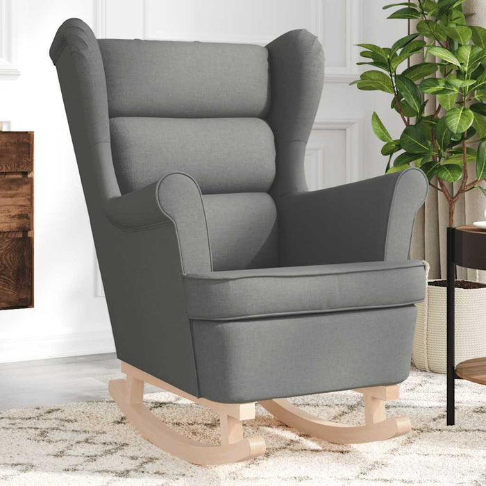 vidaXL Sedia a Dondolo Grigio Scuro 74x90x102 cm in Tessuto