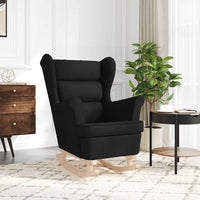 vidaXL Sedia a Dondolo Nera 74x90x102 cm in Tessuto