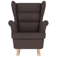 Sedia a Dondolo Marrone Scuro 74x90x102 cm in Tessuto 4016923