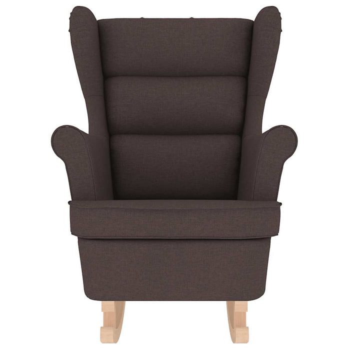 Sedia a Dondolo Marrone Scuro 74x90x102 cm in Tessuto 4016923