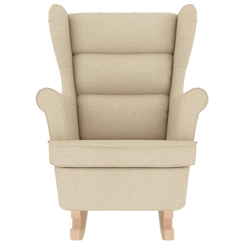 Sedia a Dondolo Crema 74x90x102 cm in Tessuto 4016926