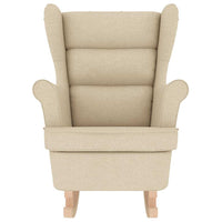 Sedia a Dondolo Crema 74x90x102 cm in Tessuto 4016926