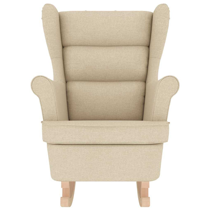 Sedia a Dondolo Crema 74x90x102 cm in Tessuto 4016926