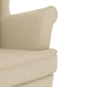 Sedia a Dondolo Crema 74x90x102 cm in Tessuto 4016926