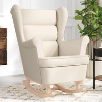 Sedia a Dondolo Crema 74x90x102 cm in Tessuto 4016926