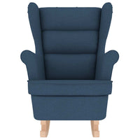 Sedia a Dondolo Blu 74x90x102 cm in Tessuto 4016927