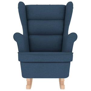 Sedia a Dondolo Blu 74x90x102 cm in Tessuto 4016927