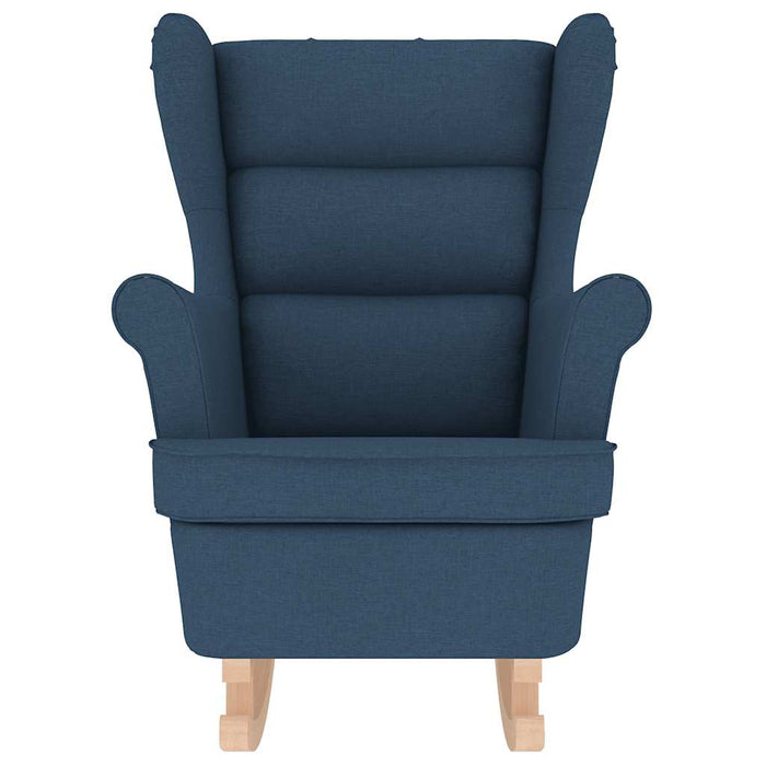 Sedia a Dondolo Blu 74x90x102 cm in Tessuto 4016927