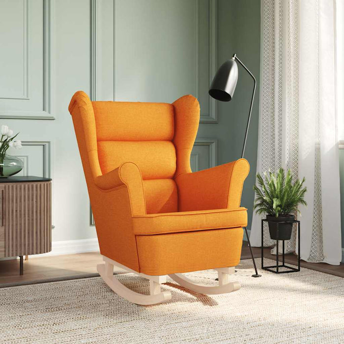 Sedia a Dondolo Giallo Scuro 74x90x102 cm in Tessuto 4016928