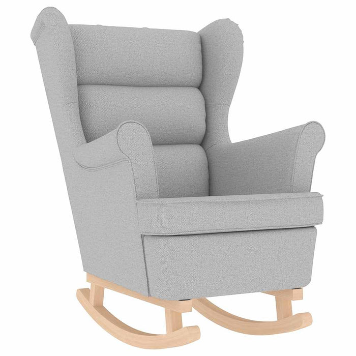 vidaXL Sedia a Dondolo Nuvola Grigia 74x90x102 cm in Tessuto