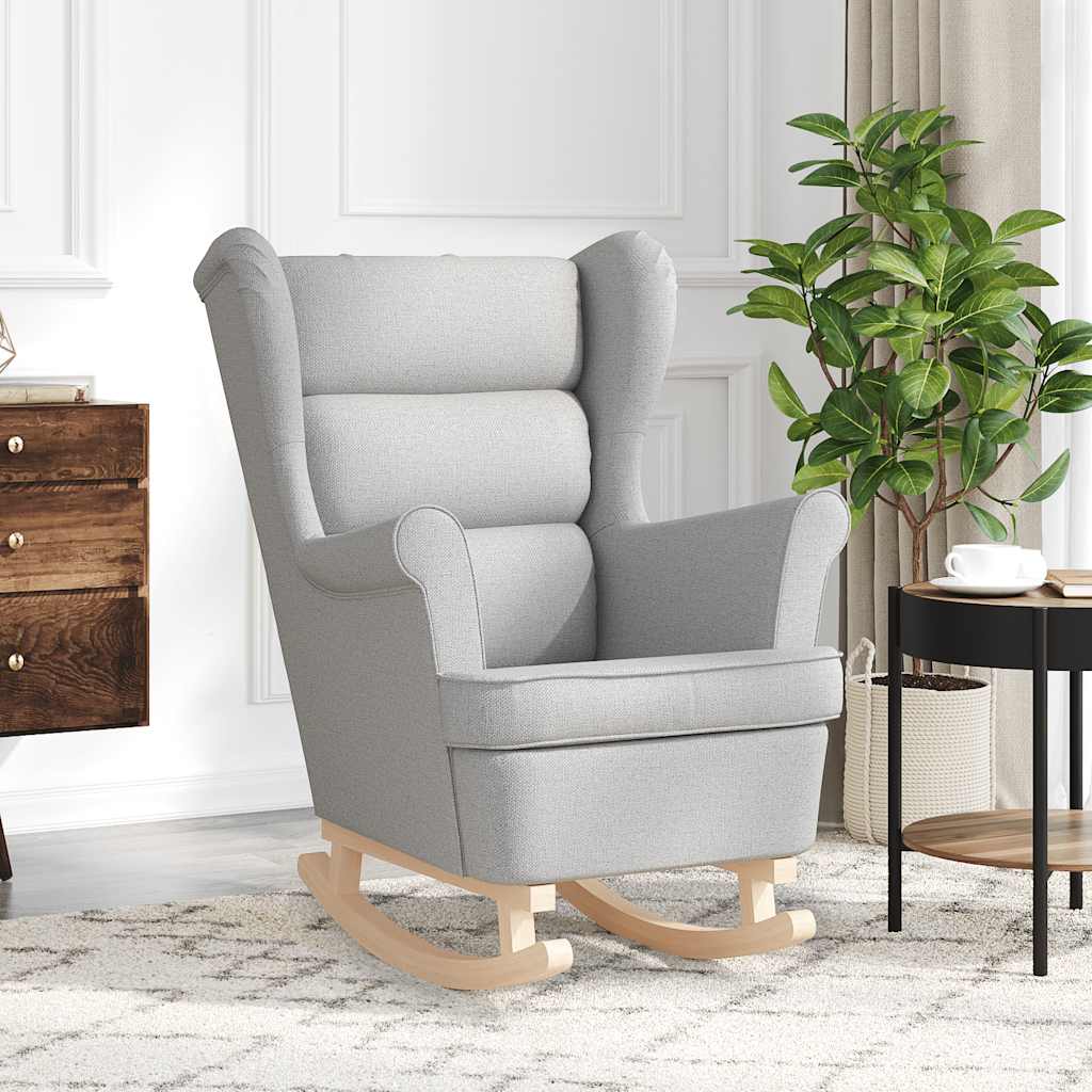 vidaXL Sedia a Dondolo Nuvola Grigia 74x90x102 cm in Tessuto