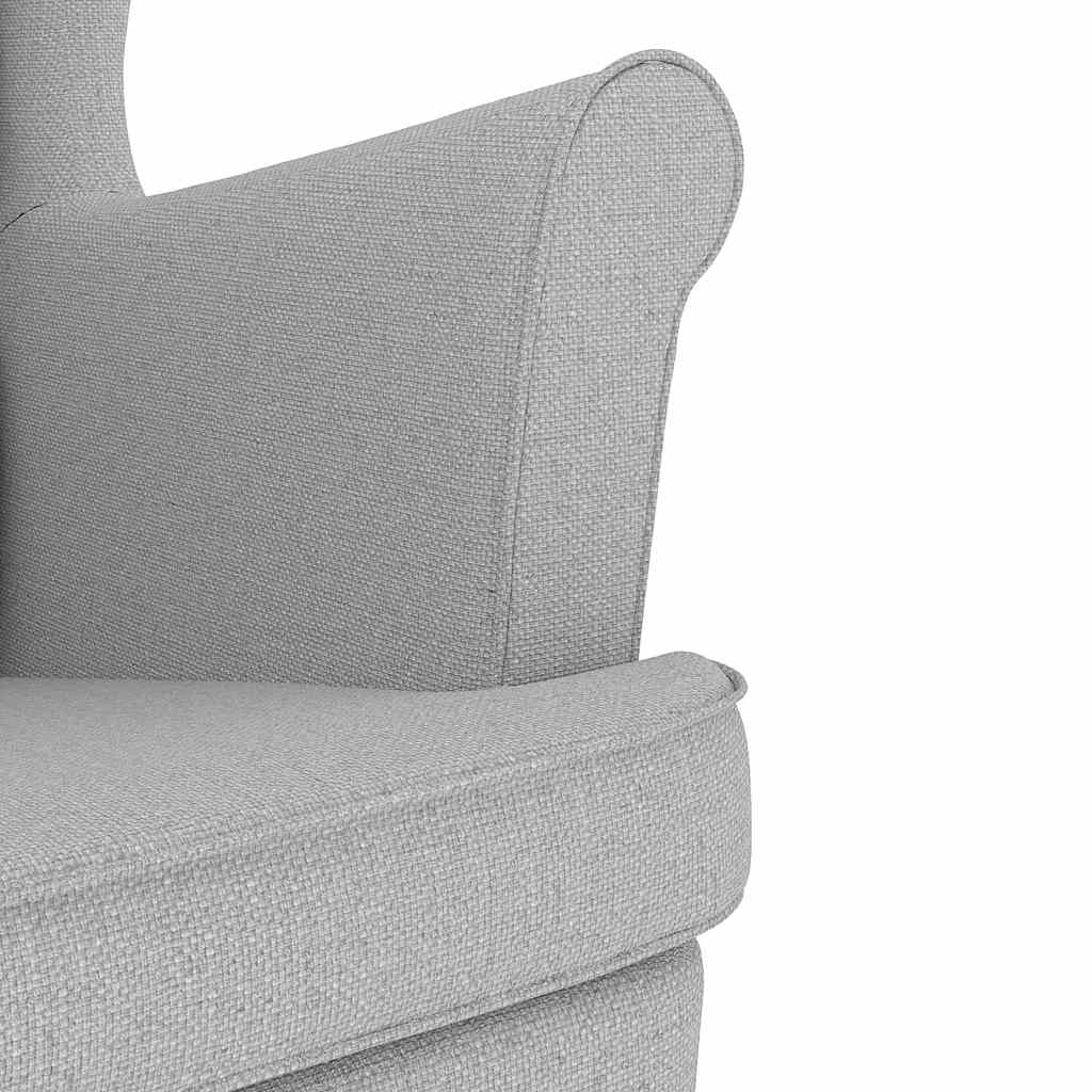 vidaXL Sedia a Dondolo Nuvola Grigia 74x90x102 cm in Tessuto