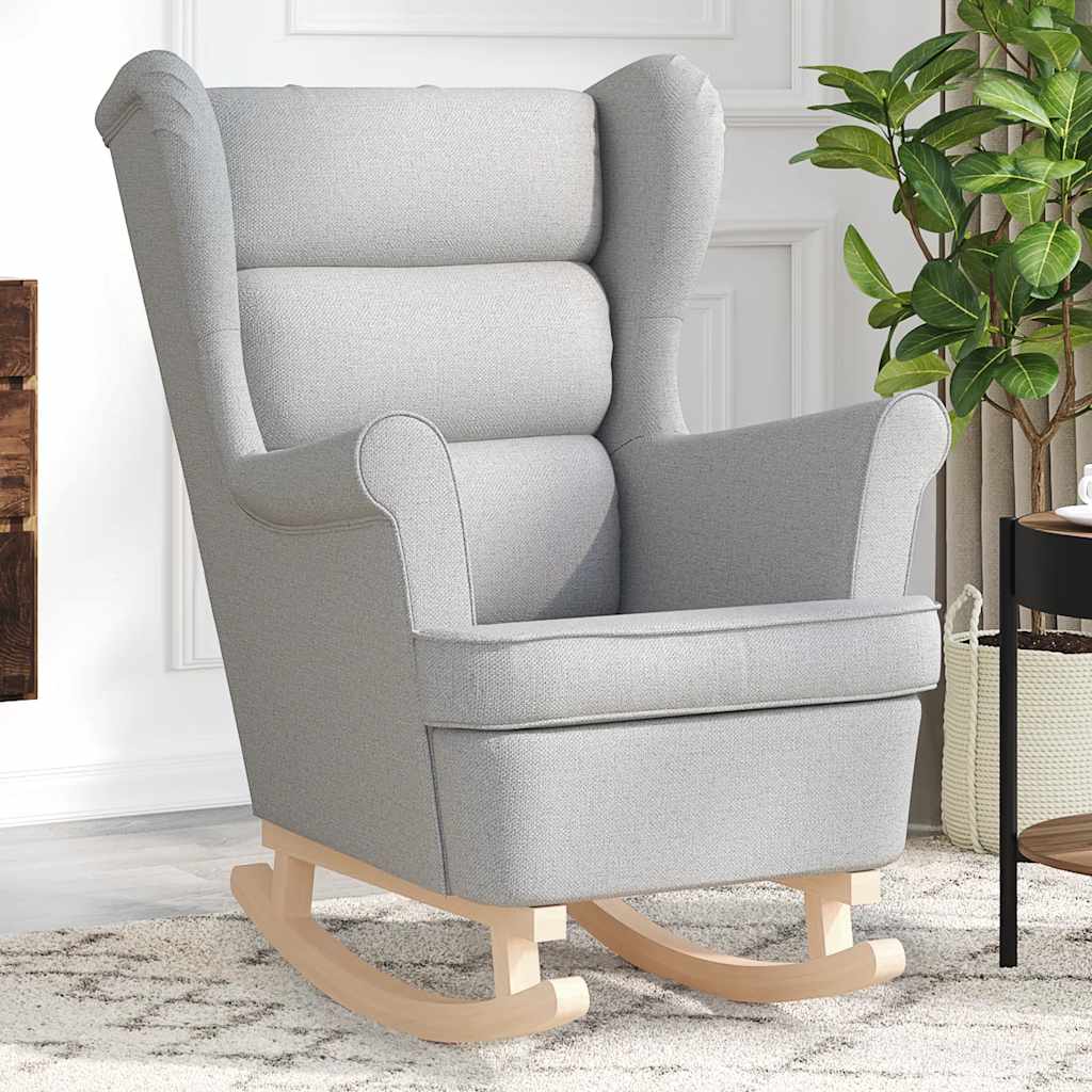 vidaXL Sedia a Dondolo Nuvola Grigia 74x90x102 cm in Tessuto