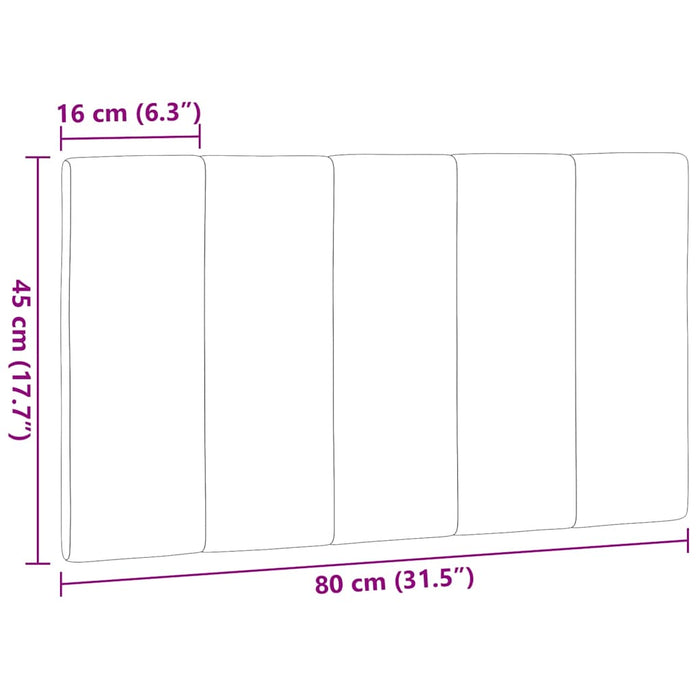Cuscino Testiera-Cuscino per Testiera Hanko Grigio Scuro 80 cm in Tessuto