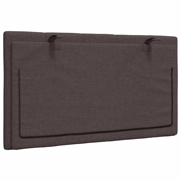 Cuscino Testiera-Cuscino per Testiera Hanko Marrone Scuro 80 cm in Tessuto