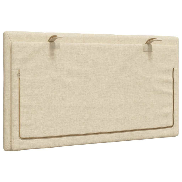 Cuscino Testiera-Cuscino per Testiera Hanko Crema 80 cm in Tessuto