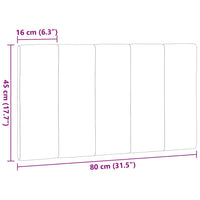 Cuscino Testiera-Cuscino per Testiera Hanko Blu 80 cm in Tessuto