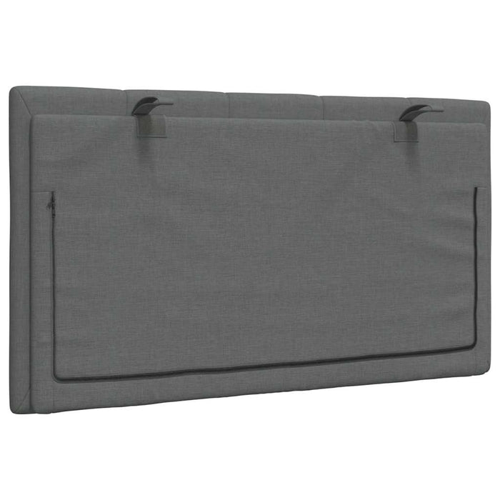 Cuscino Testiera Hanko Grigio Scuro 90 cm in Tessuto 4019143