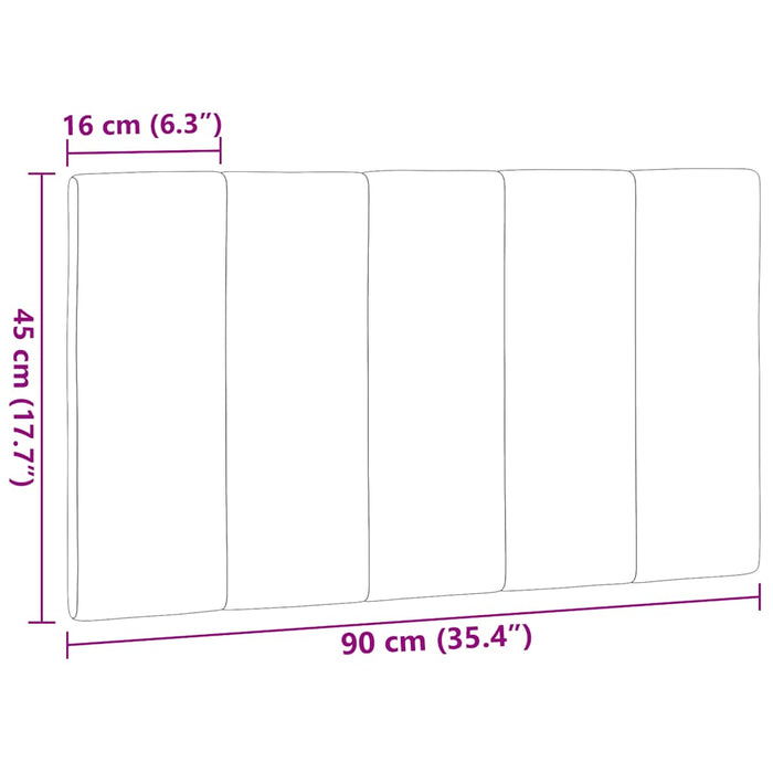 Cuscino Testiera-Cuscino per Testiera Hanko Marrone Scuro 90 cm in Tessuto