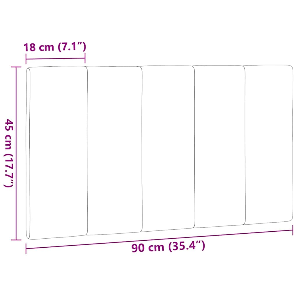 Cuscino Testiera-Cuscino per Testiera Hanko Tortora 90 cm in Tessuto