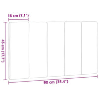 Cuscino Testiera-Cuscino per Testiera Hanko Tortora 90 cm in Tessuto