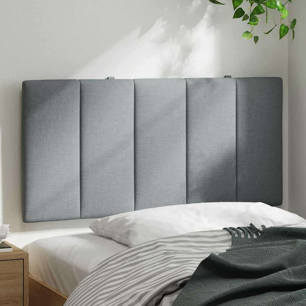 Cuscino Testiera Hanko Grigio Chiaro 100 cm in Tessuto 4019149