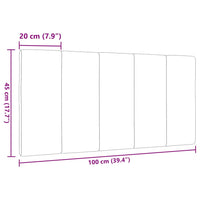 Cuscino Testiera Hanko Grigio Chiaro 100 cm in Tessuto 4019149