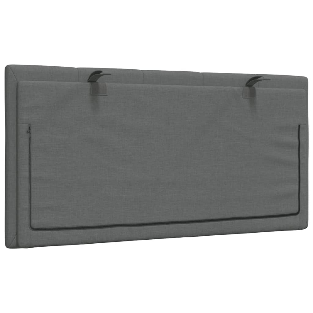 Cuscino Testiera Hanko Grigio Scuro 100 cm in Tessuto 4019150