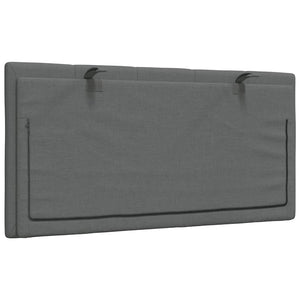Cuscino Testiera Hanko Grigio Scuro 100 cm in Tessuto 4019150