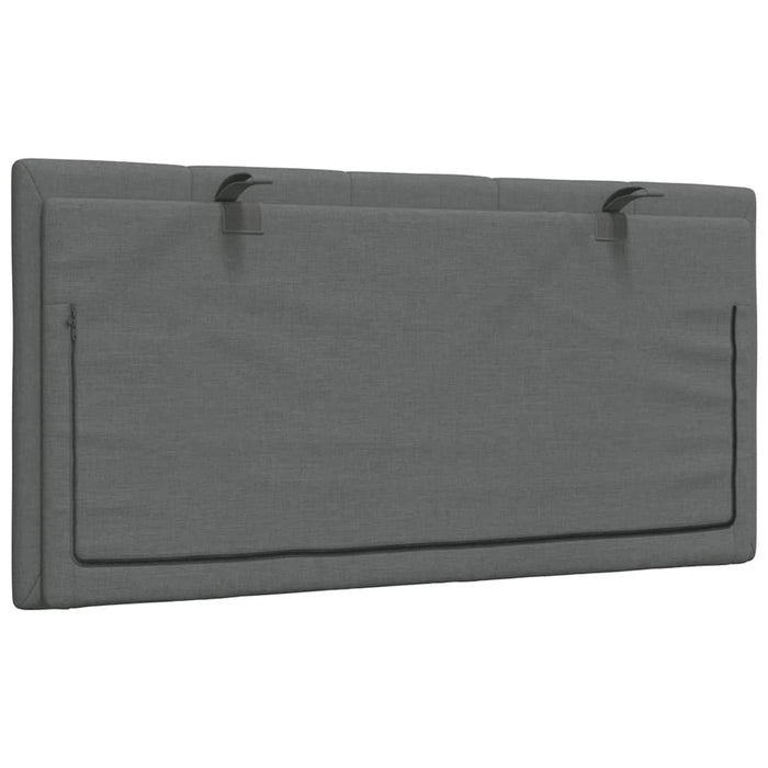 Cuscino Testiera Hanko Grigio Scuro 100 cm in Tessuto 4019150