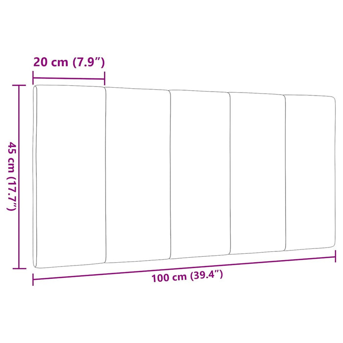 Cuscino Testiera-Cuscino per Testiera Hanko Grigio Scuro 100 cm in Tessuto