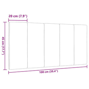 Cuscino Testiera-Cuscino per Testiera Hanko Blu 100 cm in Tessuto