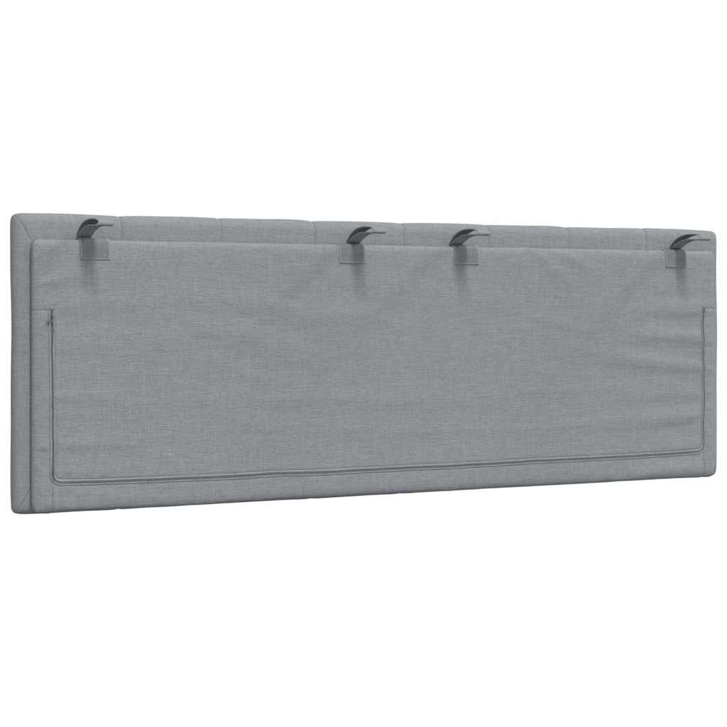 Cuscino Testiera-Cuscino per Testiera Hanko Grigio Chiaro 120 cm in Tessuto