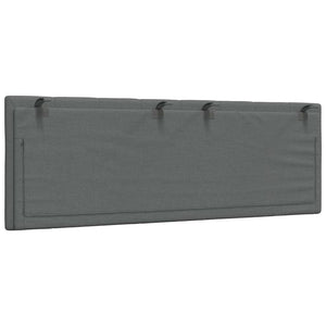 Cuscino Testiera-Cuscino per Testiera Hanko Grigio Scuro 120 cm in Tessuto