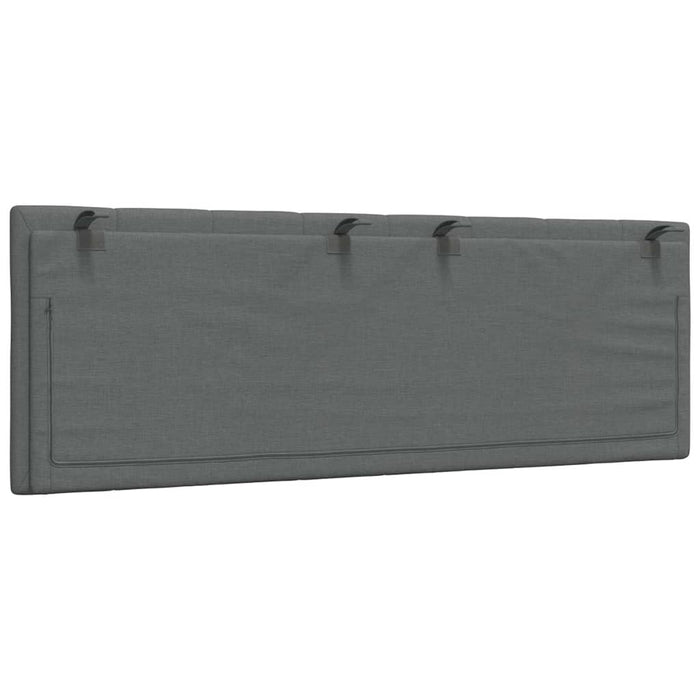 Cuscino Testiera-Cuscino per Testiera Hanko Grigio Scuro 120 cm in Tessuto