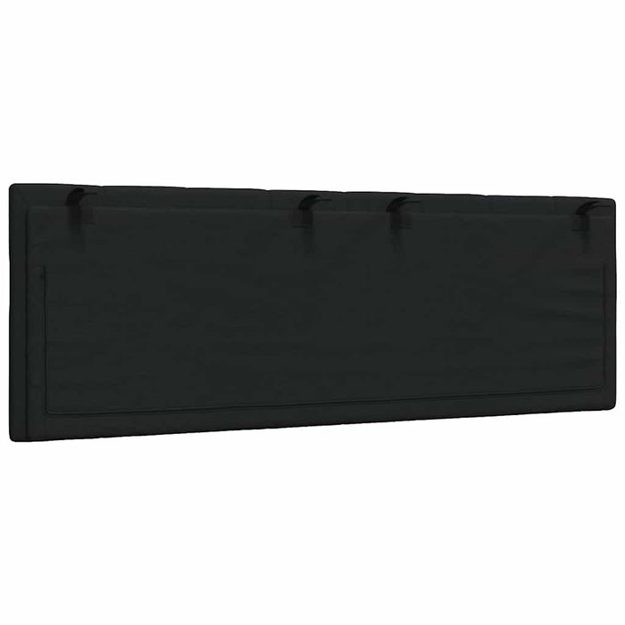 Cuscino Testiera-Cuscino per Testiera Hanko Nero 120 cm in Tessuto