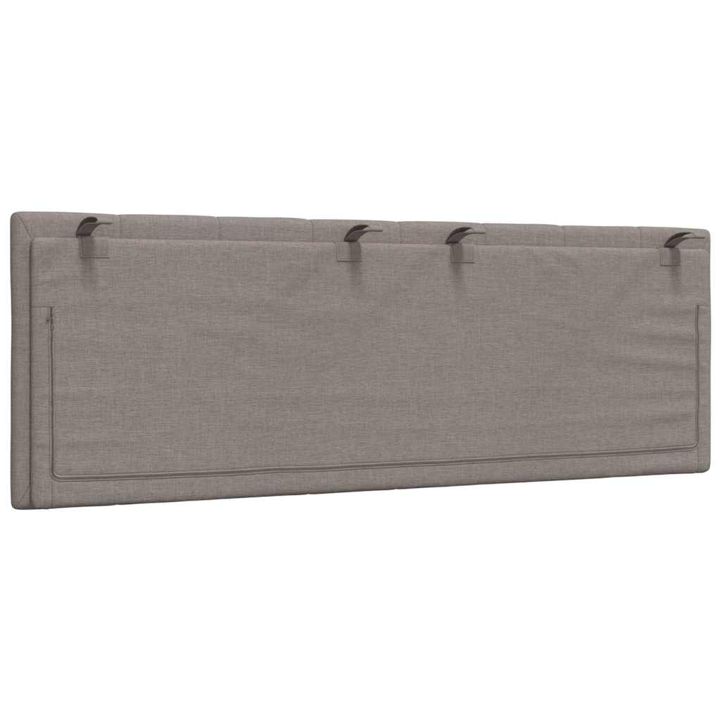 vidaXL Cuscino Testiera Tortora 120 cm in Tessuto