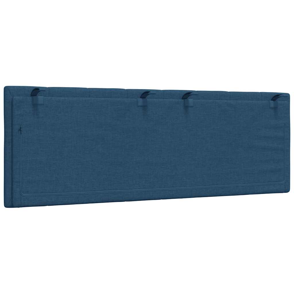 Cuscino Testiera Hanko Blu 120 cm in Tessuto 4019162