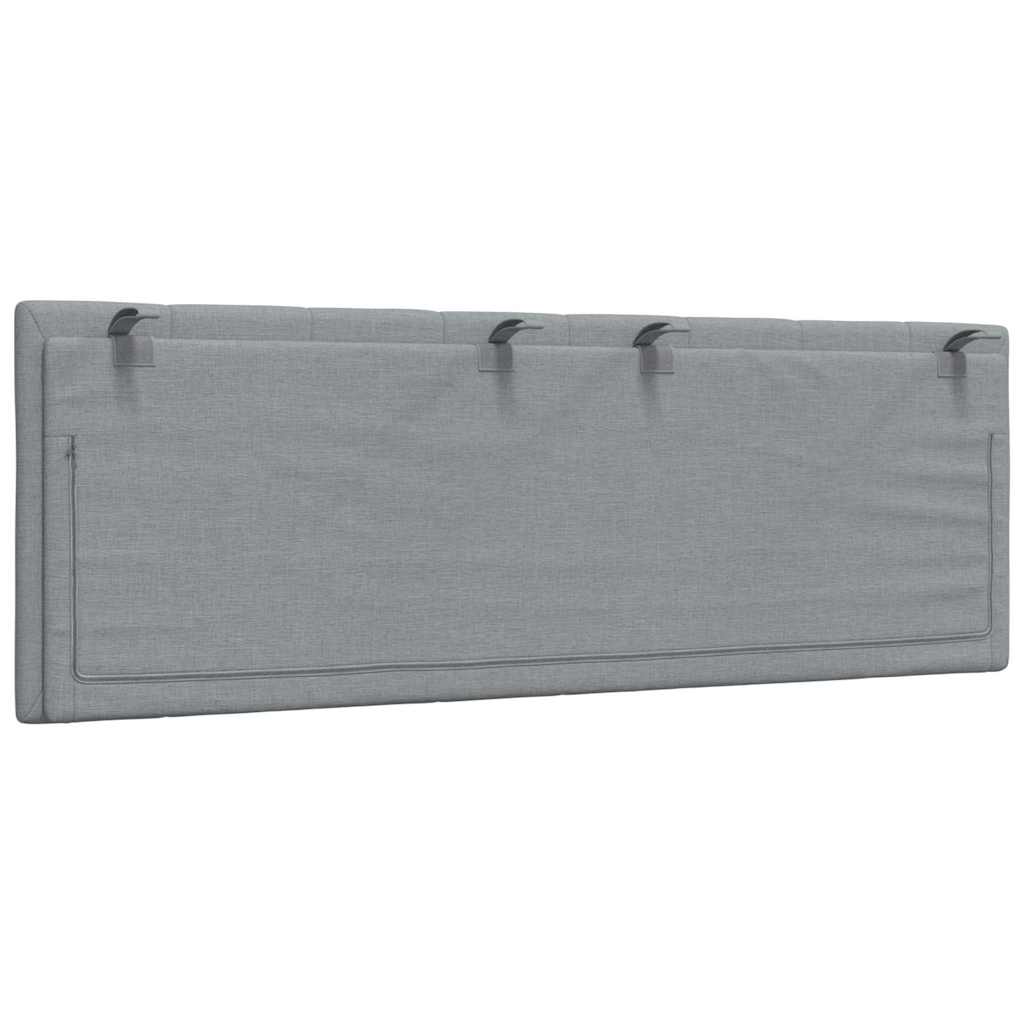 Cuscino Testiera-Cuscino per Testiera Hanko Grigio Chiaro 140 cm in Tessuto