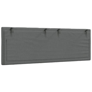 Cuscino Testiera-Cuscino per Testiera Hanko Grigio Scuro 140 cm in Tessuto
