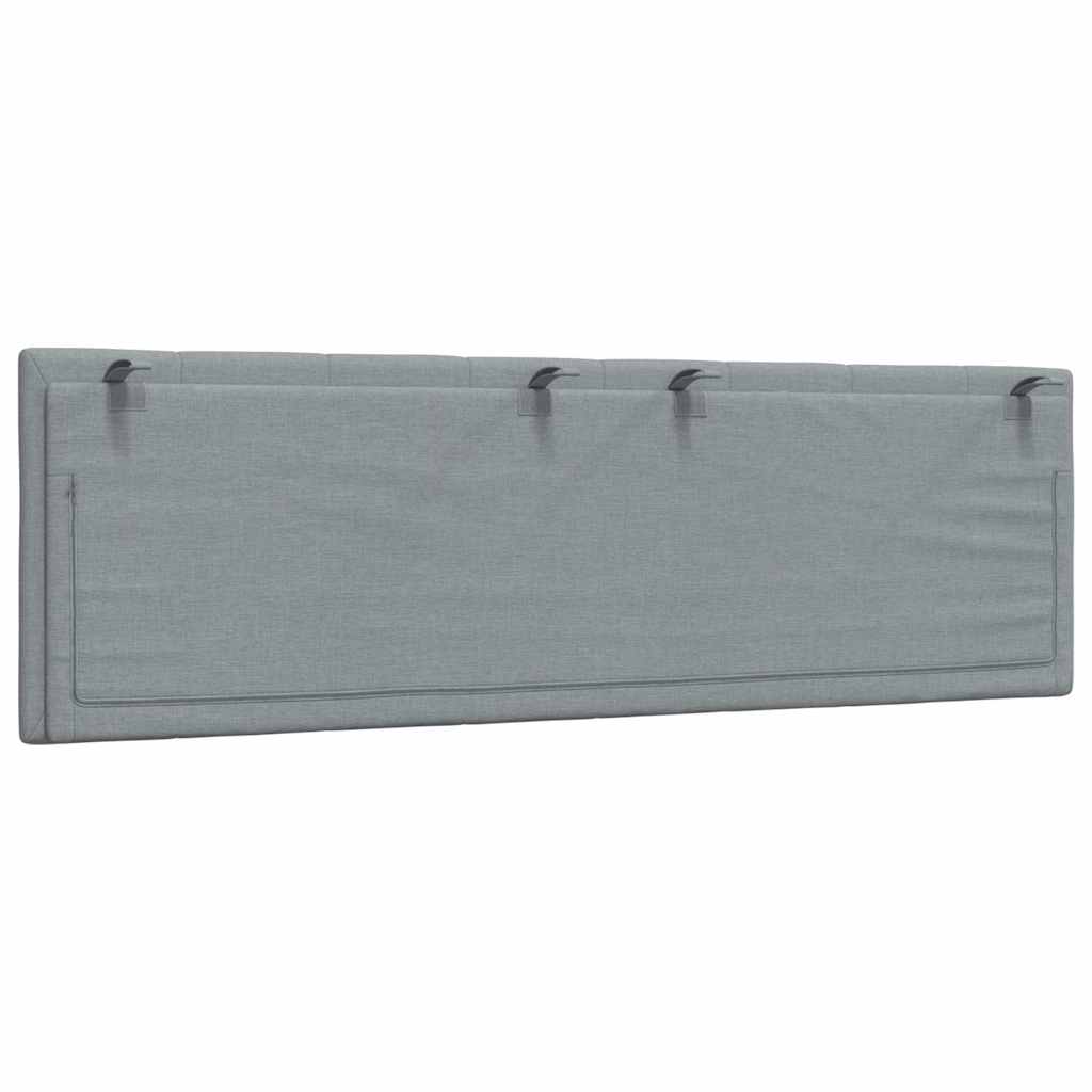 Cuscino Testiera-Cuscino per Testiera Hanko Grigio Chiaro 160 cm in Tessuto