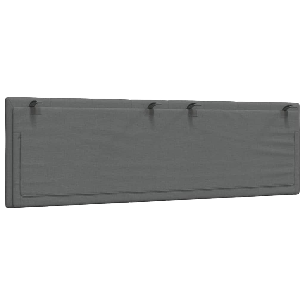Cuscino Testiera-Cuscino per Testiera Hanko Grigio Scuro 160 cm in Tessuto