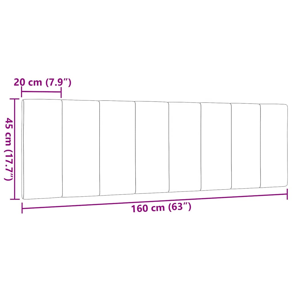 Cuscino Testiera Hanko Crema 160 cm in Tessuto 4019175